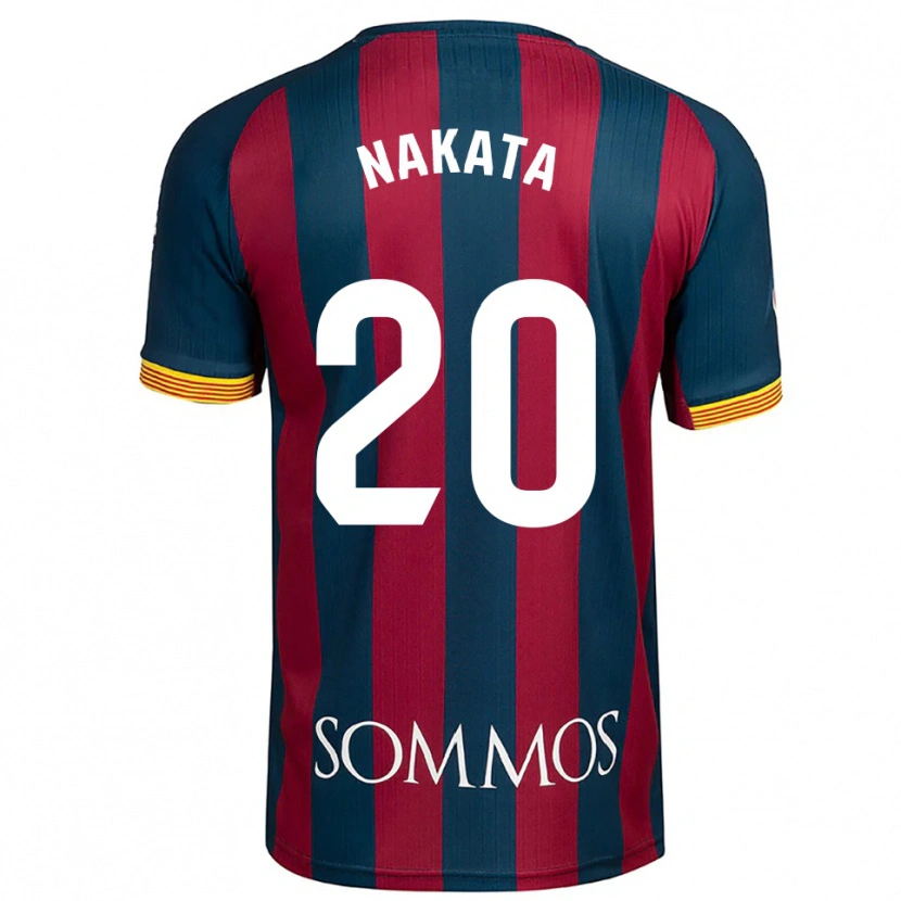 Danxen Kinderen Yuki Nakata #20 Marineblauw Rood Thuisshirt Thuistenue 2025/26 T-Shirt