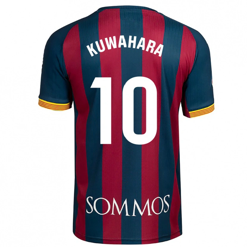 Danxen Kinderen Akane Kuwahara #10 Marineblauw Rood Thuisshirt Thuistenue 2025/26 T-Shirt
