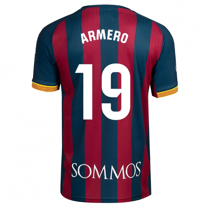 Danxen Kinderen Sergi Armero #19 Marineblauw Rood Thuisshirt Thuistenue 2025/26 T-Shirt