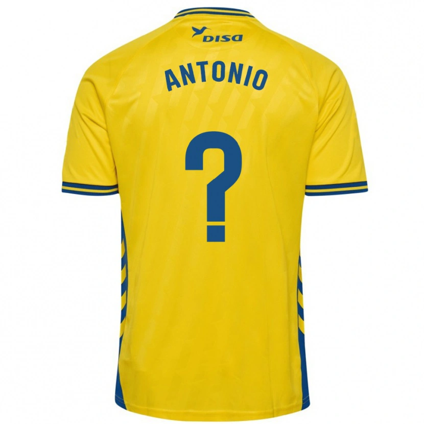 Danxen Kinderen Antonio Hernández #0 Geel Blauw Thuisshirt Thuistenue 2025/26 T-Shirt