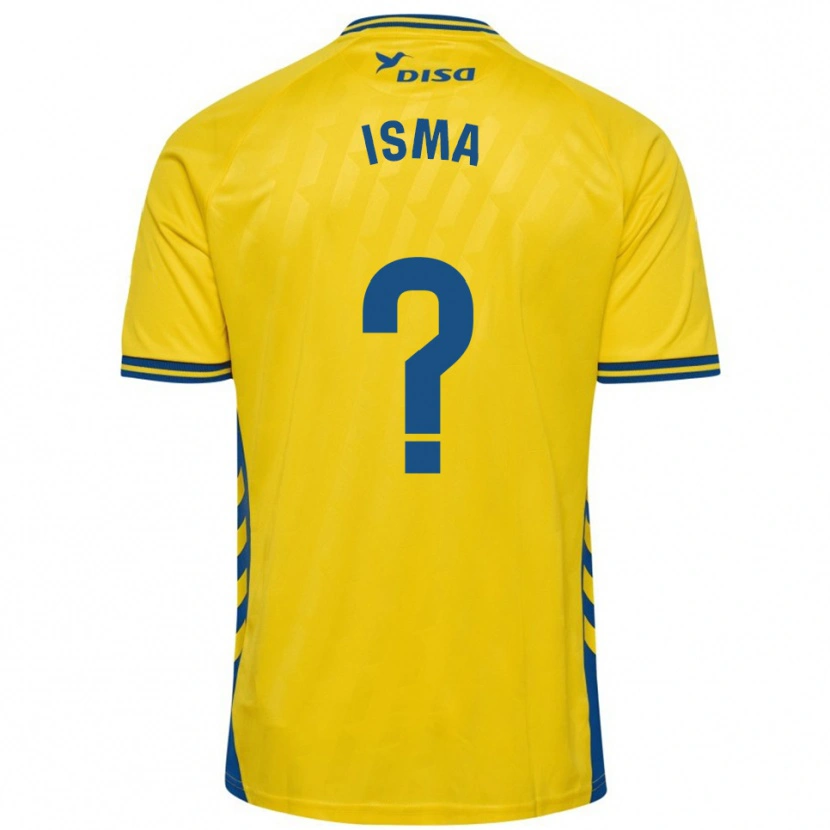 Danxen Kinderen Isma Hernández #0 Geel Blauw Thuisshirt Thuistenue 2025/26 T-Shirt