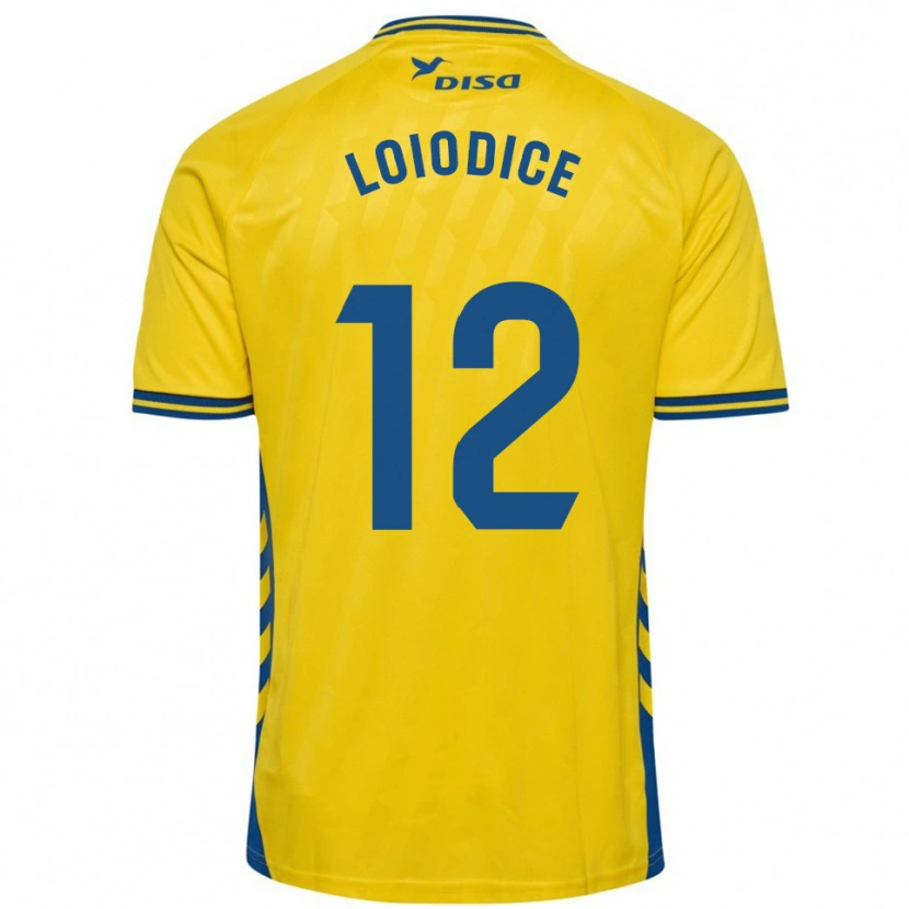 Danxen Kinderen Enzo Loiodice #12 Geel Blauw Thuisshirt Thuistenue 2025/26 T-Shirt