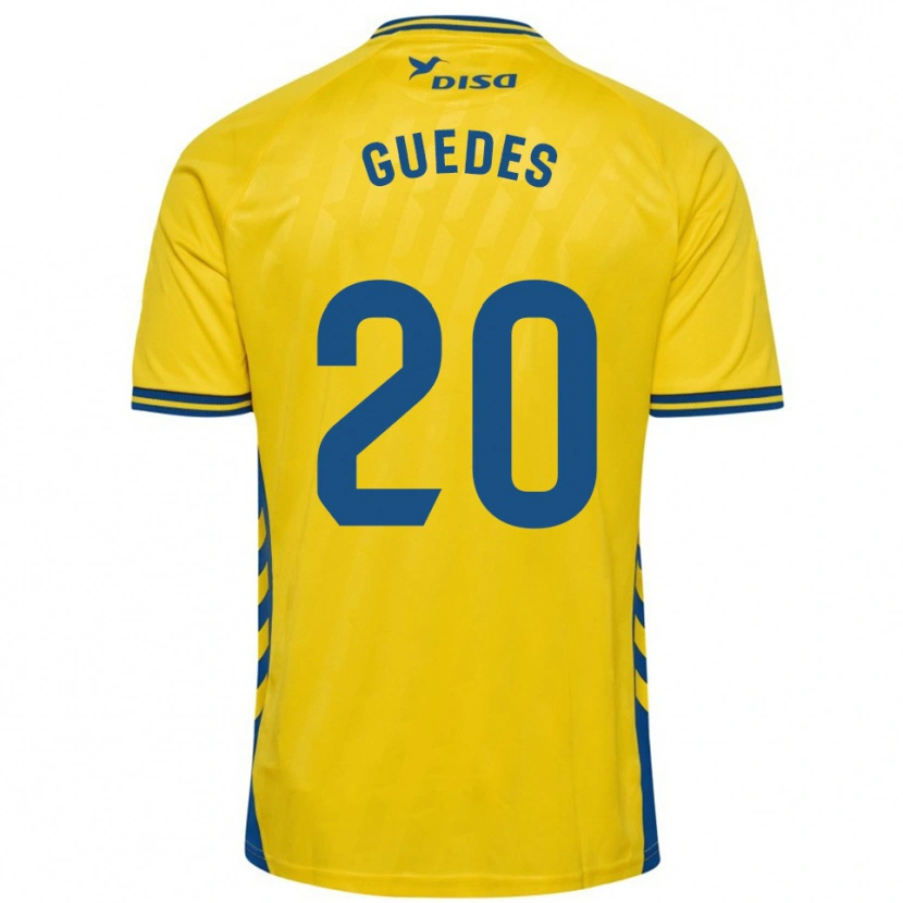 Danxen Kinderen Johan Guedes #20 Geel Blauw Thuisshirt Thuistenue 2025/26 T-Shirt