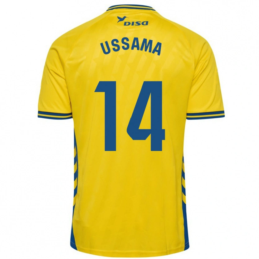 Danxen Kinderen Ussama #14 Geel Blauw Thuisshirt Thuistenue 2025/26 T-Shirt