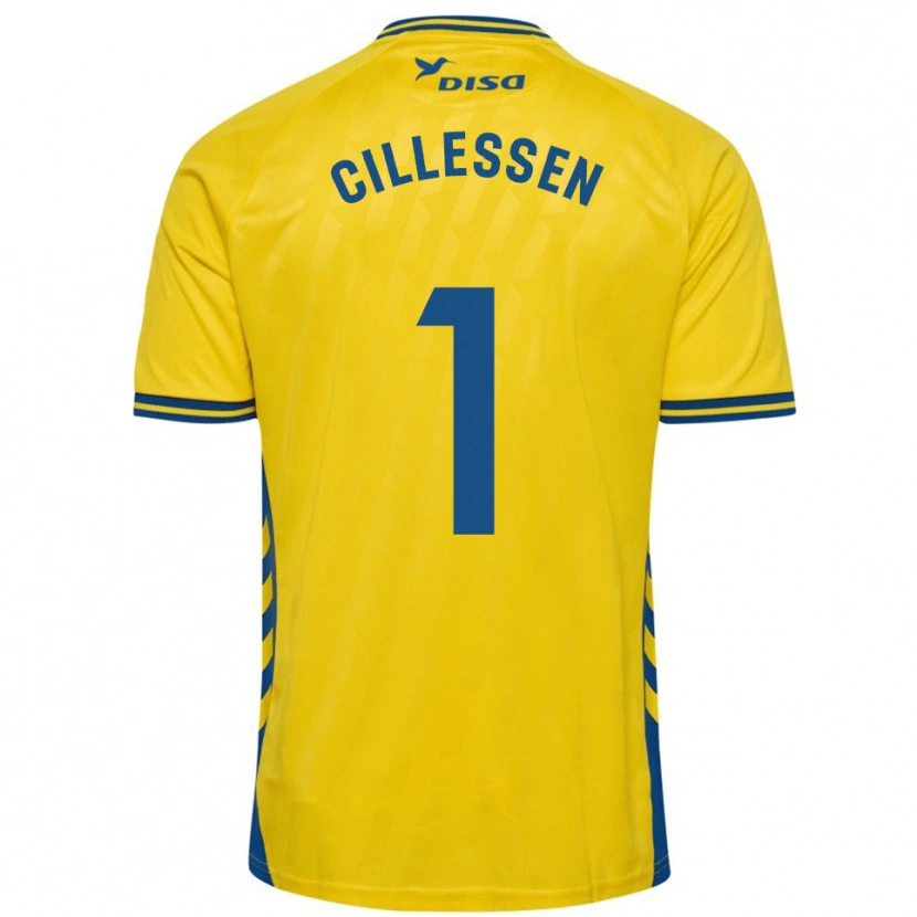 Danxen Kinderen Jasper Cillessen #1 Geel Blauw Thuisshirt Thuistenue 2025/26 T-Shirt
