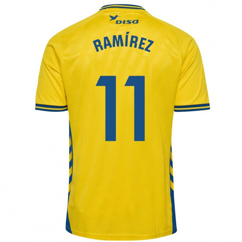 Danxen Kinderen Benito Ramírez #11 Geel Blauw Thuisshirt Thuistenue 2025/26 T-Shirt