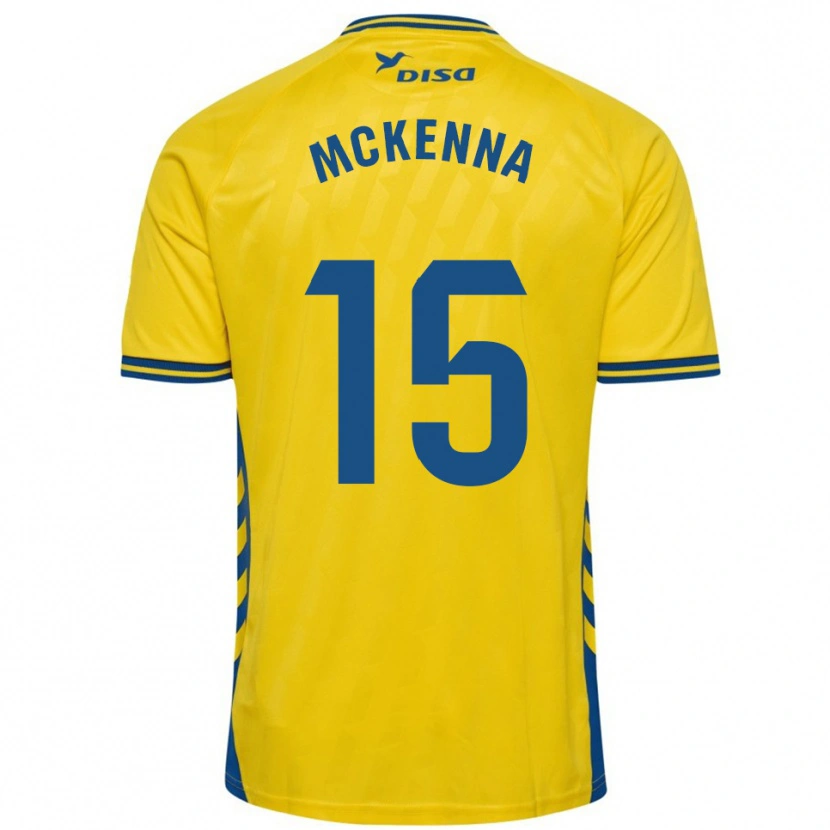 Danxen Kinderen Scott Mckenna #15 Geel Blauw Thuisshirt Thuistenue 2025/26 T-Shirt