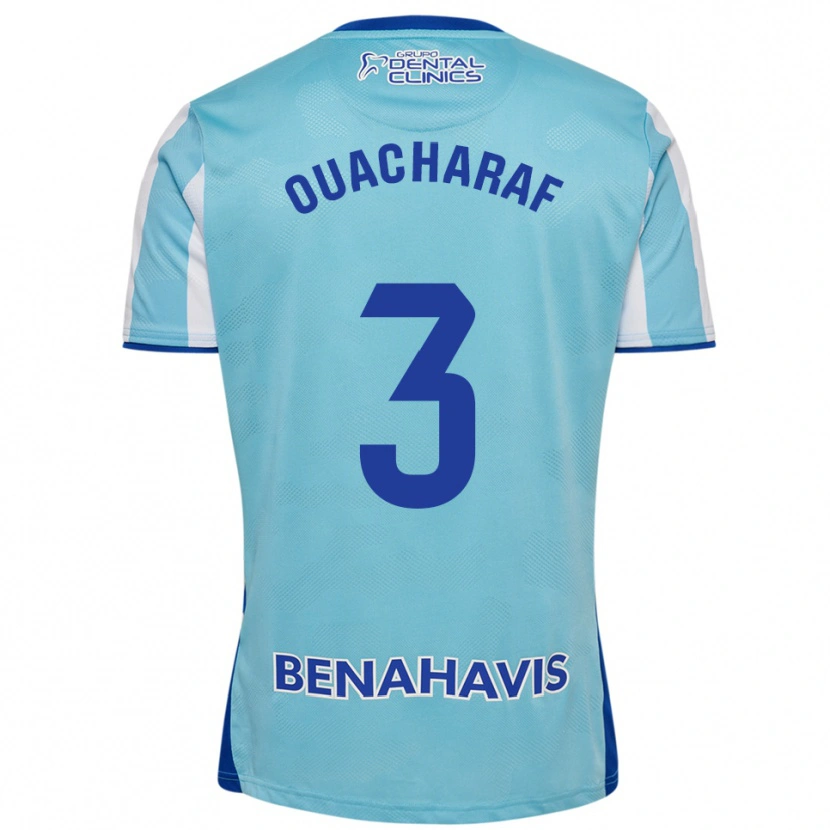 Danxen Kinderen Bilal Ouacharaf #3 Hemelsblauw Wit Thuisshirt Thuistenue 2025/26 T-Shirt