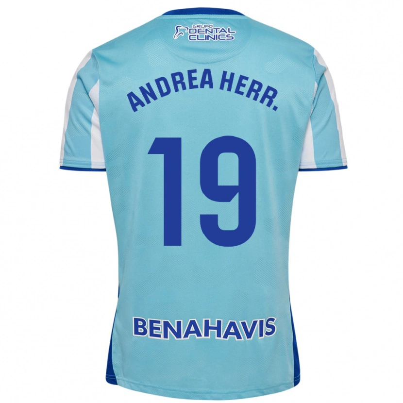 Danxen Kinderen Andrea Herrero Valiente #19 Hemelsblauw Wit Thuisshirt Thuistenue 2025/26 T-Shirt