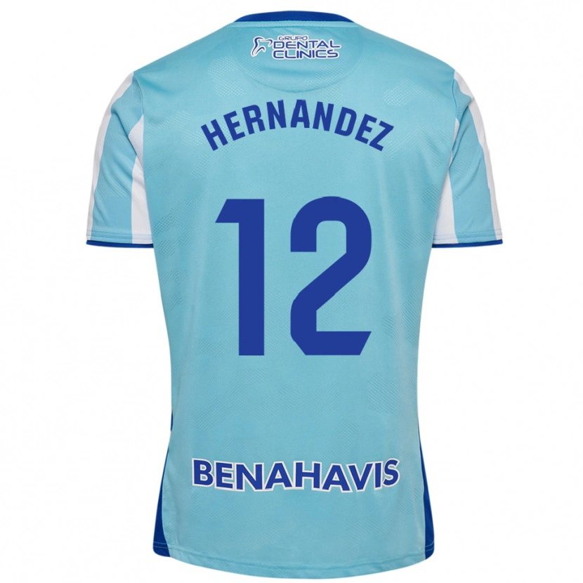 Danxen Kinderen Juanma Hernández #12 Hemelsblauw Wit Thuisshirt Thuistenue 2025/26 T-Shirt
