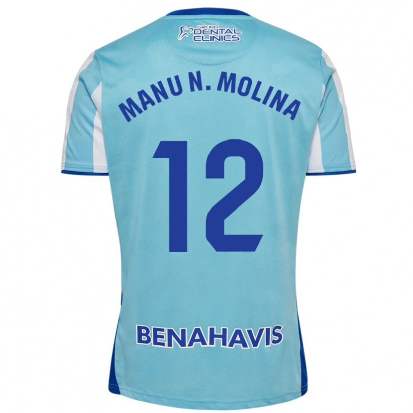 Danxen Kinderen Manu Molina #12 Hemelsblauw Wit Thuisshirt Thuistenue 2025/26 T-Shirt
