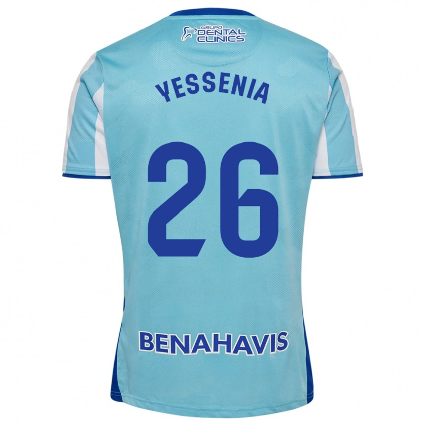 Danxen Kinderen Yessenia Alcaide Martin #26 Hemelsblauw Wit Thuisshirt Thuistenue 2025/26 T-Shirt