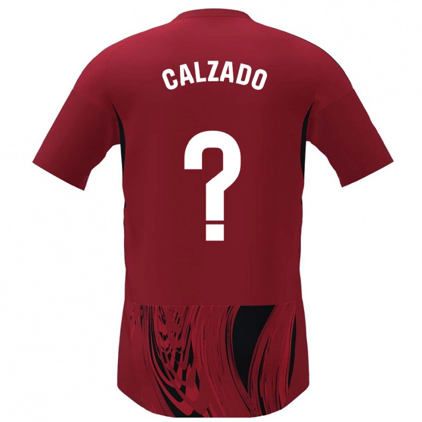 Danxen Kinderen Joaquín Calzado #0 Rood Zwart Thuisshirt Thuistenue 2025/26 T-Shirt