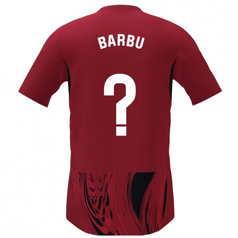 Danxen Kinderen Álex Barbu #0 Rood Zwart Thuisshirt Thuistenue 2025/26 T-Shirt