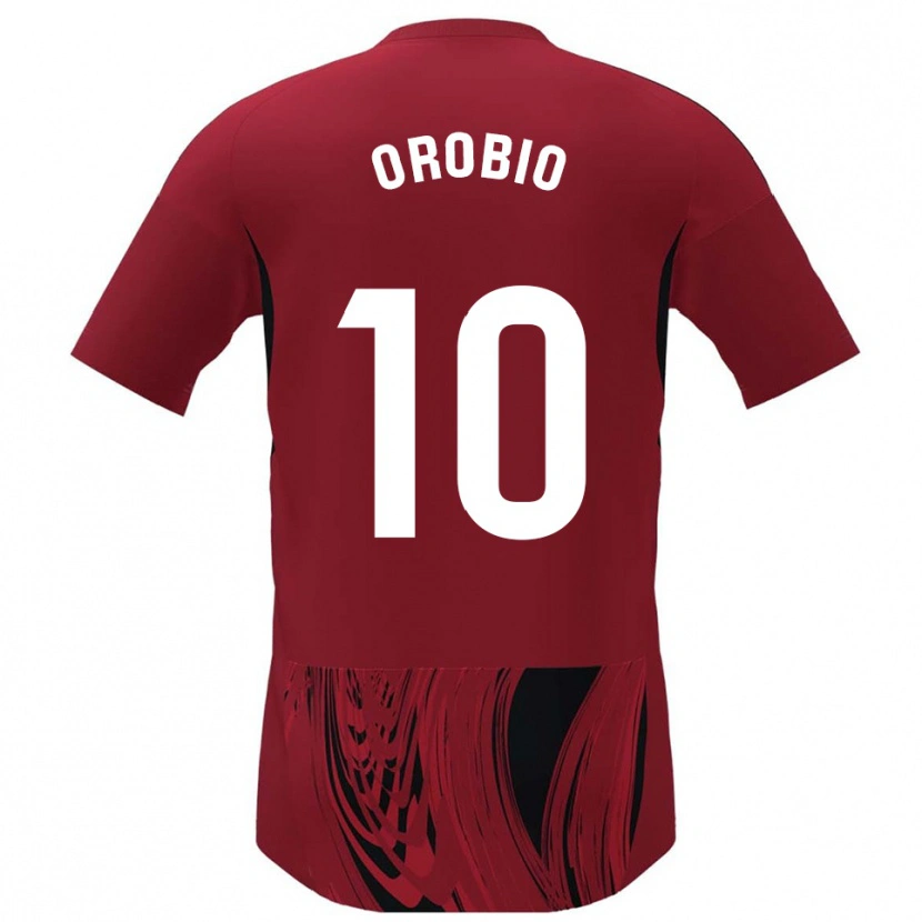 Danxen Kinderen Ekhiotz Orobio #10 Rood Zwart Thuisshirt Thuistenue 2025/26 T-Shirt