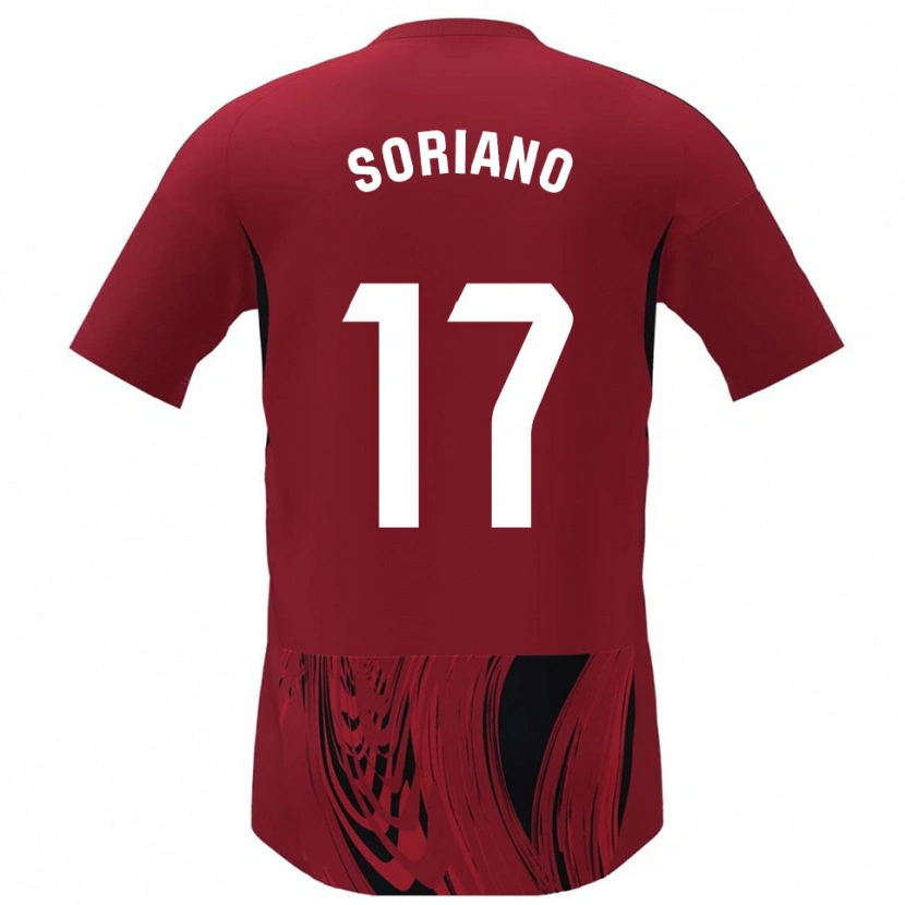 Danxen Kinderen Adrián Soriano #17 Rood Zwart Thuisshirt Thuistenue 2025/26 T-Shirt
