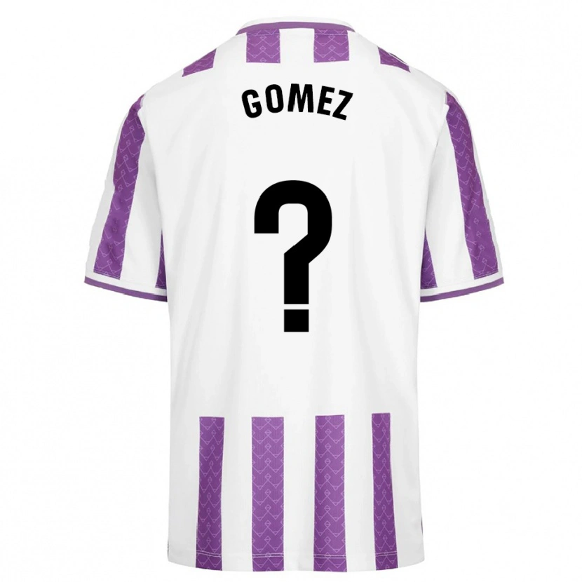 Danxen Kinderen Adrián Gómez #0 Paars Wit Thuisshirt Thuistenue 2025/26 T-Shirt