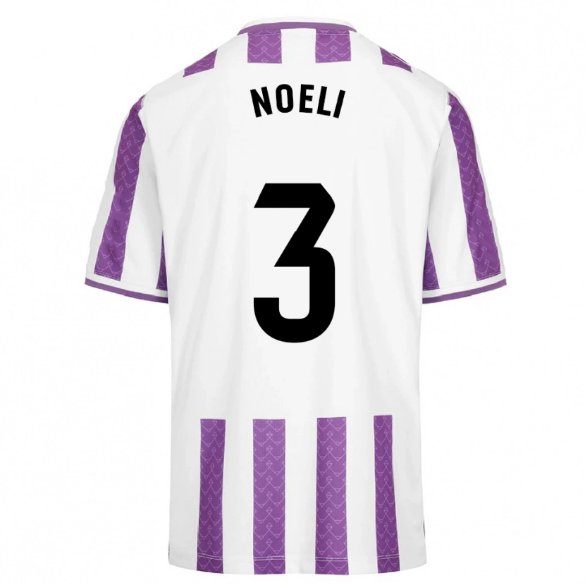 Danxen Kinderen Noelia Díez González #3 Paars Wit Thuisshirt Thuistenue 2025/26 T-Shirt