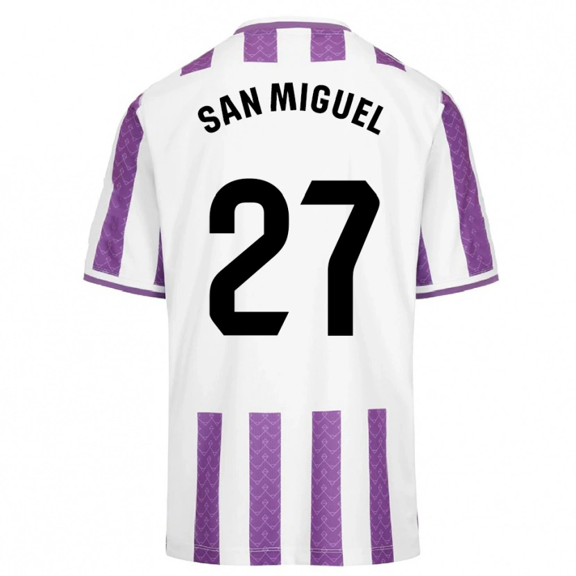 Danxen Kinderen Yago San Miguel #27 Paars Wit Thuisshirt Thuistenue 2025/26 T-Shirt