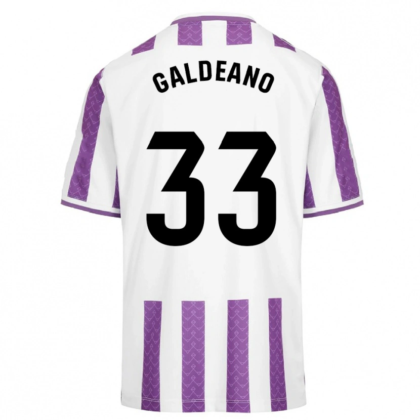 Danxen Kinderen Alejandro Galdeano #33 Paars Wit Thuisshirt Thuistenue 2025/26 T-Shirt