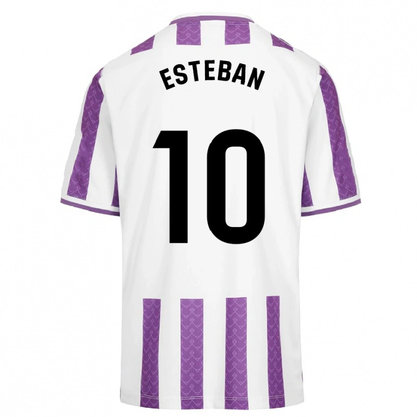 Danxen Kinderen Sergi Esteban #10 Paars Wit Thuisshirt Thuistenue 2025/26 T-Shirt