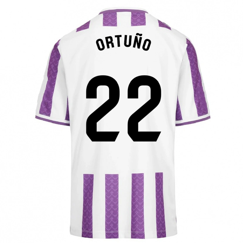 Danxen Kinderen Fran Ortuño #22 Paars Wit Thuisshirt Thuistenue 2025/26 T-Shirt