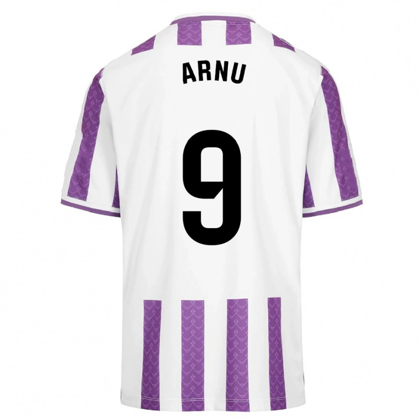 Danxen Kinderen Adrián Arnu #9 Paars Wit Thuisshirt Thuistenue 2025/26 T-Shirt