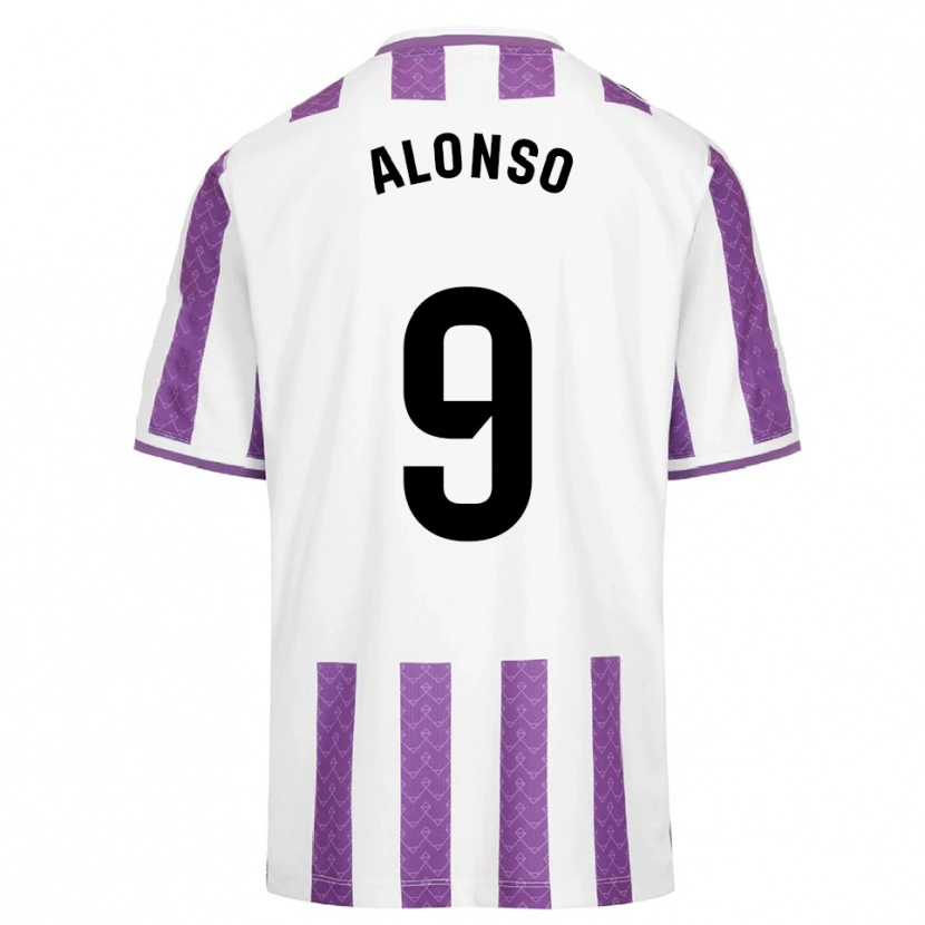 Danxen Kinderen María Alonso Hidalgo #9 Paars Wit Thuisshirt Thuistenue 2025/26 T-Shirt