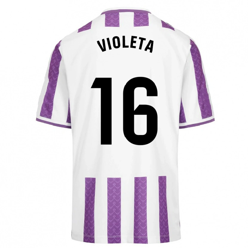 Danxen Kinderen Violeta Antón Guerrero #16 Paars Wit Thuisshirt Thuistenue 2025/26 T-Shirt