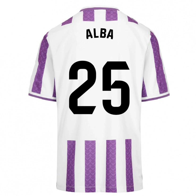 Danxen Kinderen Alba Acebes Rodríguez #25 Paars Wit Thuisshirt Thuistenue 2025/26 T-Shirt