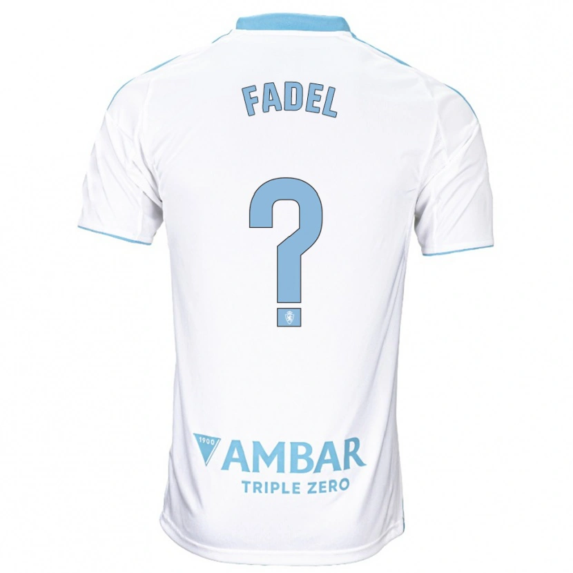 Danxen Kinderen Ismael Fadel #0 Wit Hemelsblauw Thuisshirt Thuistenue 2025/26 T-Shirt