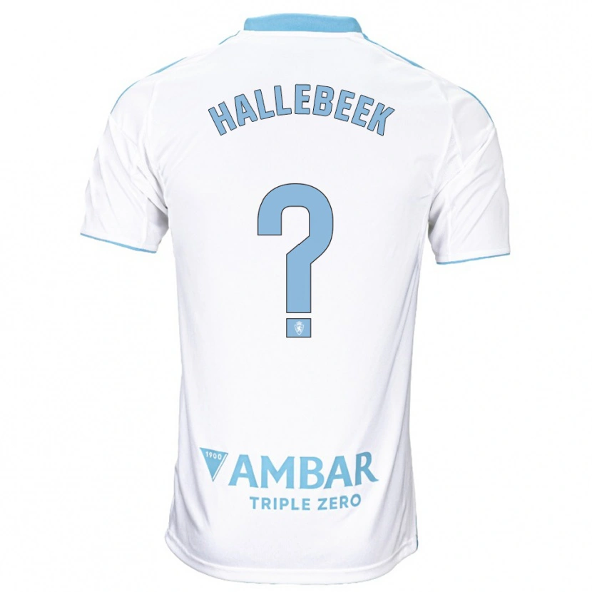 Danxen Kinderen Boaz Hallebeek #0 Wit Hemelsblauw Thuisshirt Thuistenue 2025/26 T-Shirt