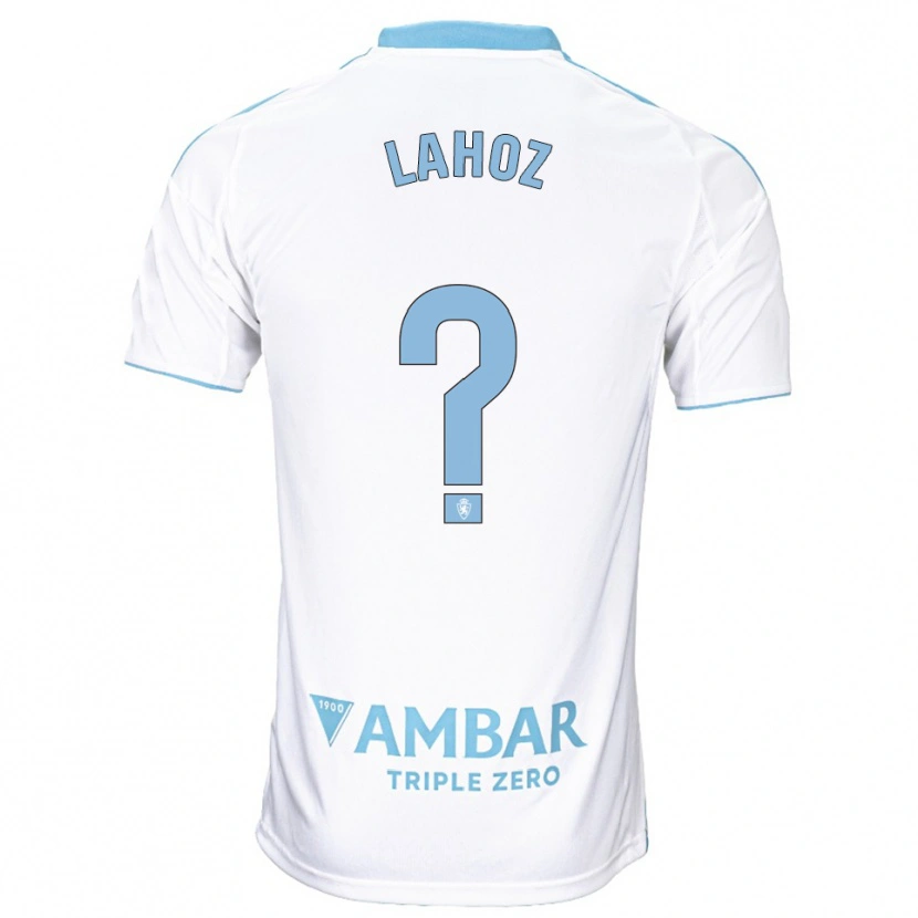 Danxen Kinderen Álvaro Lahoz #0 Wit Hemelsblauw Thuisshirt Thuistenue 2025/26 T-Shirt