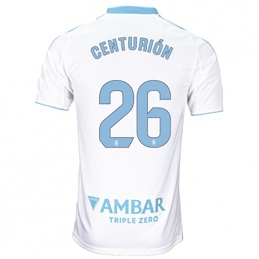 Danxen Kinderen Pablo Centurión #26 Wit Hemelsblauw Thuisshirt Thuistenue 2025/26 T-Shirt