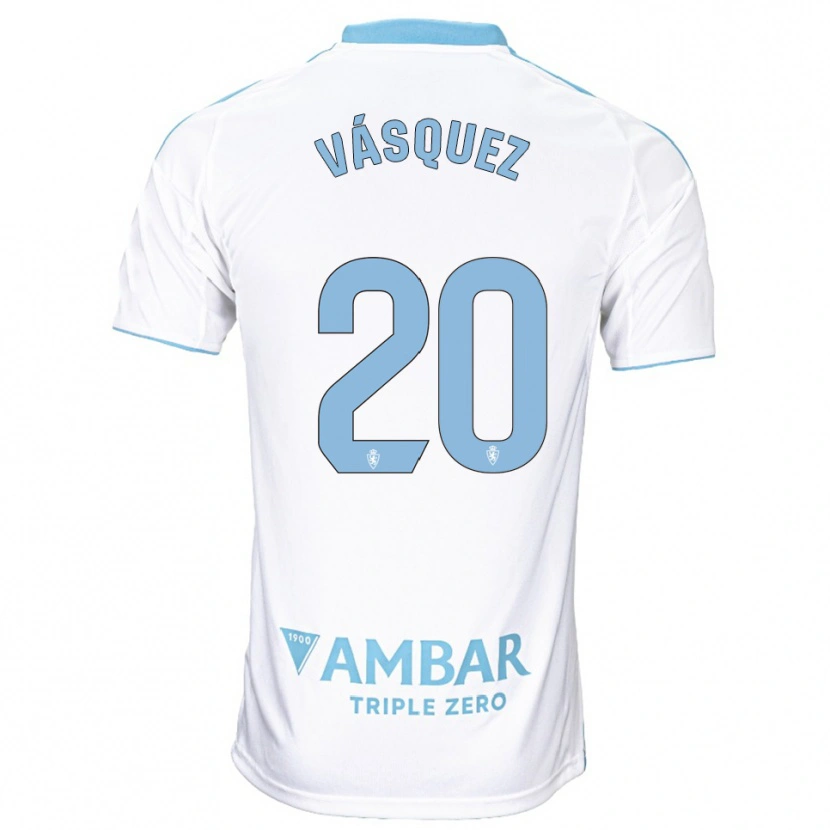 Danxen Kinderen José Vásquez #20 Wit Hemelsblauw Thuisshirt Thuistenue 2025/26 T-Shirt