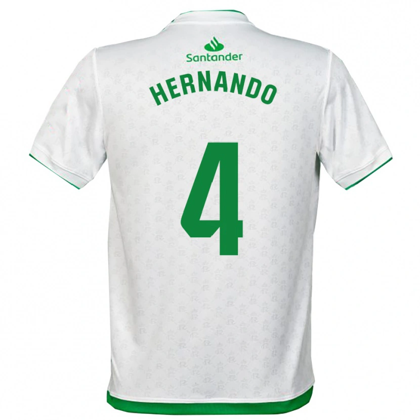 Danxen Kinderen Manu Hernando #4 Groen Wit Thuisshirt Thuistenue 2025/26 T-Shirt
