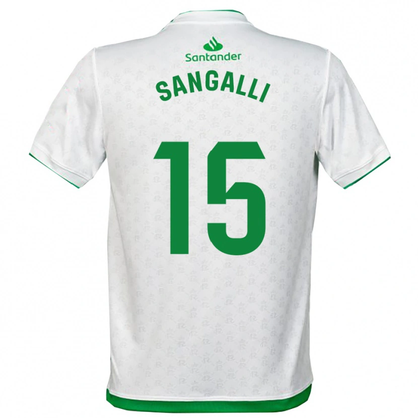 Danxen Kinderen Marco Sangalli #15 Groen Wit Thuisshirt Thuistenue 2025/26 T-Shirt