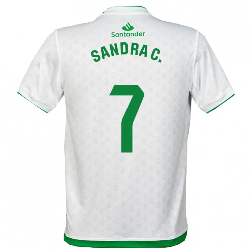 Danxen Kinderen Sandra Calvo Pozo #7 Groen Wit Thuisshirt Thuistenue 2025/26 T-Shirt