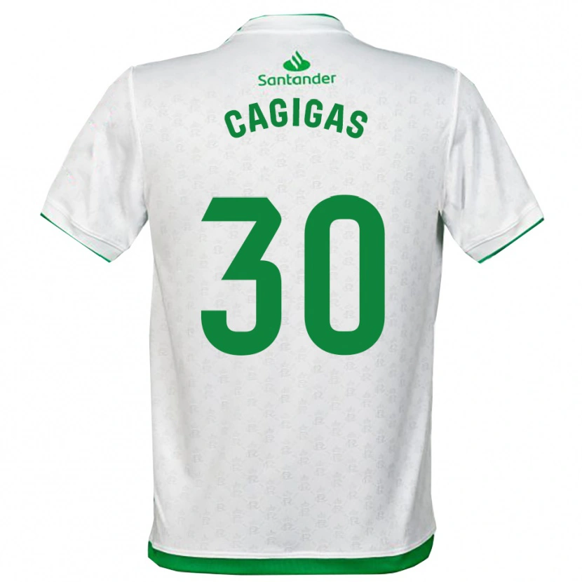 Danxen Kinderen Iván Cagigas #30 Groen Wit Thuisshirt Thuistenue 2025/26 T-Shirt