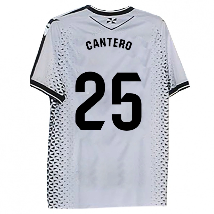 Danxen Kinderen Yago Cantero #25 Wit Zwart Thuisshirt Thuistenue 2025/26 T-Shirt