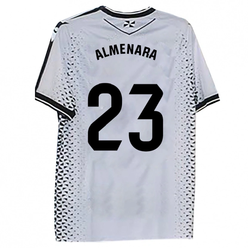 Danxen Kinderen Gonzalo Almenara #23 Wit Zwart Thuisshirt Thuistenue 2025/26 T-Shirt