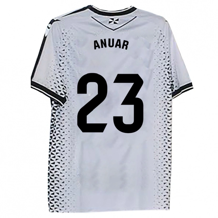 Danxen Kinderen Anuar #23 Wit Zwart Thuisshirt Thuistenue 2025/26 T-Shirt