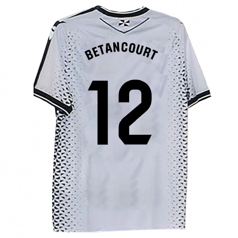 Danxen Kinderen Arick Betancourt #12 Wit Zwart Thuisshirt Thuistenue 2025/26 T-Shirt