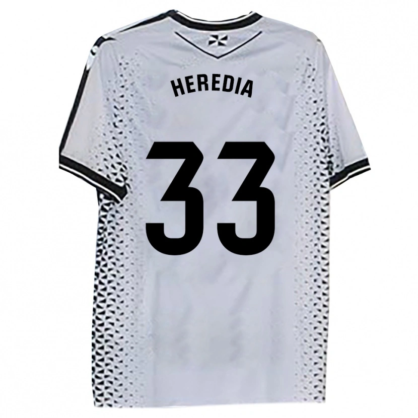 Danxen Kinderen Juanpe Heredia #33 Wit Zwart Thuisshirt Thuistenue 2025/26 T-Shirt