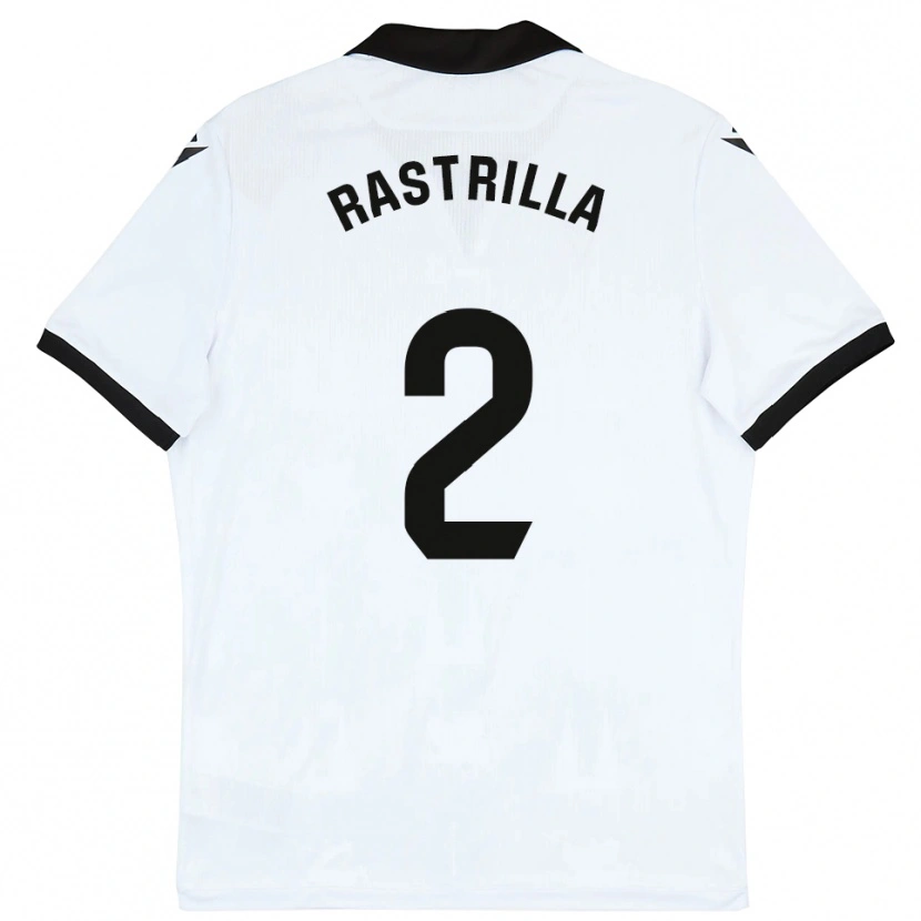 Danxen Kinderen Hugo Rastrilla #2 Wit Zwart Thuisshirt Thuistenue 2025/26 T-Shirt