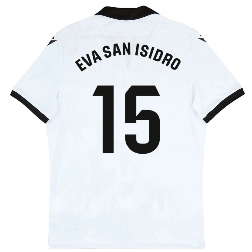 Danxen Kinderen Eva San Isidro #15 Wit Zwart Thuisshirt Thuistenue 2025/26 T-Shirt