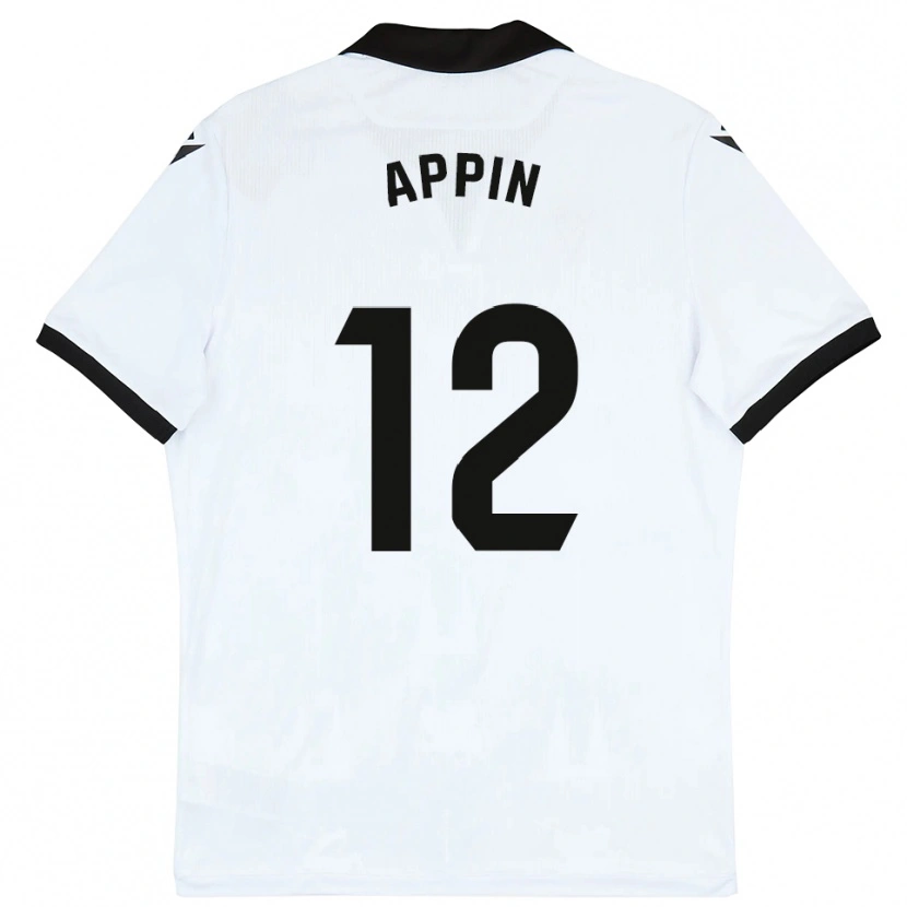 Danxen Kinderen Kévin Appin #12 Wit Zwart Thuisshirt Thuistenue 2025/26 T-Shirt