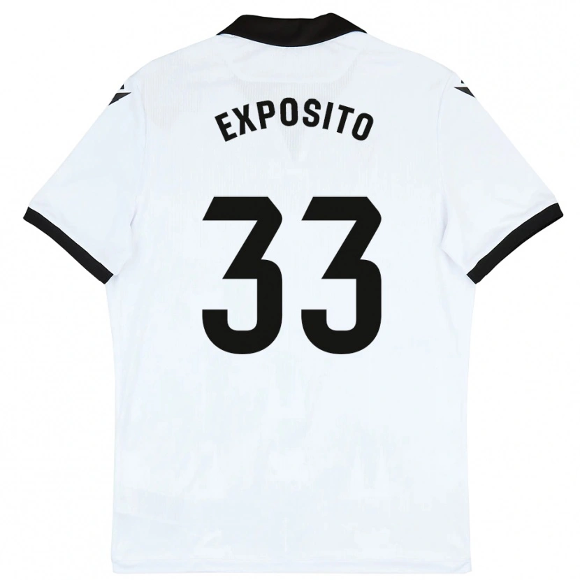 Danxen Kinderen Marcelo Expósito #33 Wit Zwart Thuisshirt Thuistenue 2025/26 T-Shirt