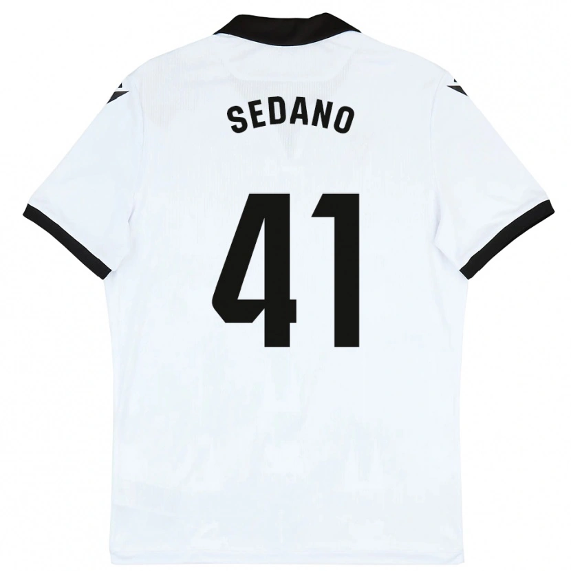 Danxen Kinderen Hugo Sedano #41 Wit Zwart Thuisshirt Thuistenue 2025/26 T-Shirt