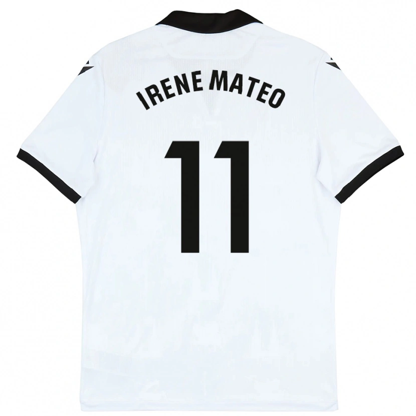 Danxen Kinderen Irene Mateo #11 Wit Zwart Thuisshirt Thuistenue 2025/26 T-Shirt